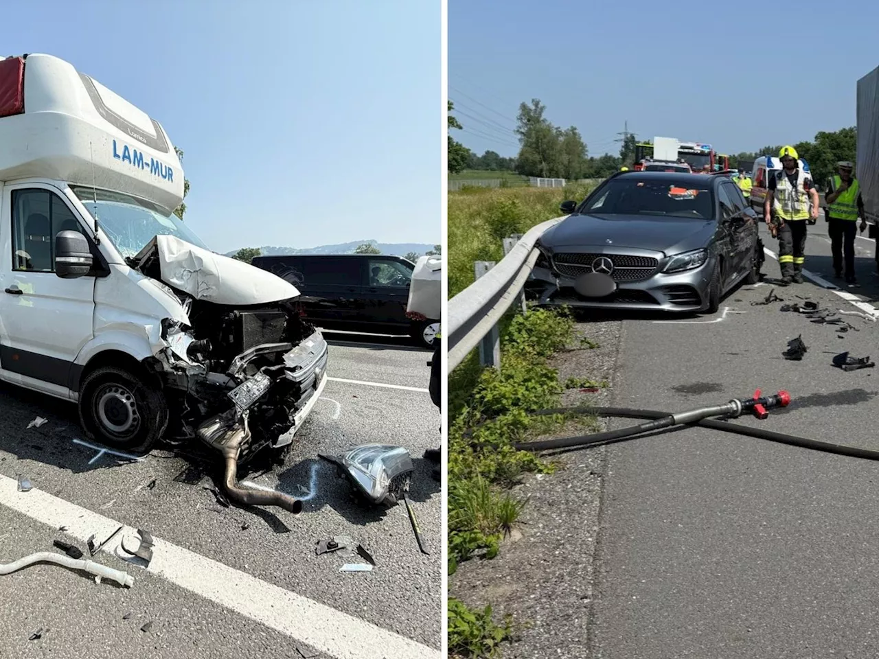 E-Call Alarm: Unfall auf A14 bei Wolfurt