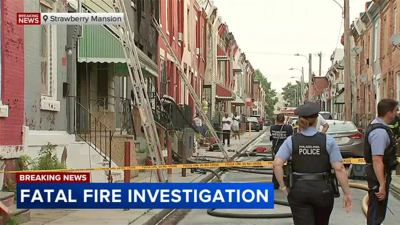 2 children and 1 adult dead after row home fire in Philadelphia's Strawberry Mansion section