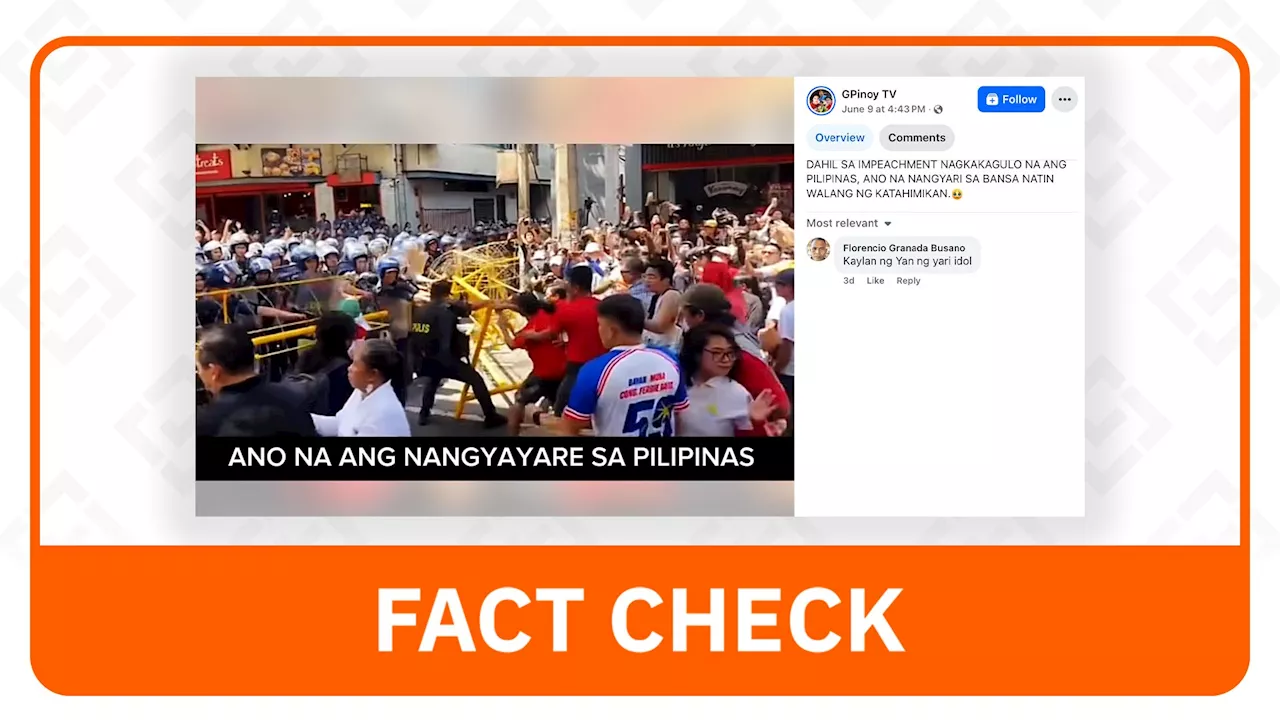 FACT CHECK: Video of protest not related to Sara Duterte’s impeachment