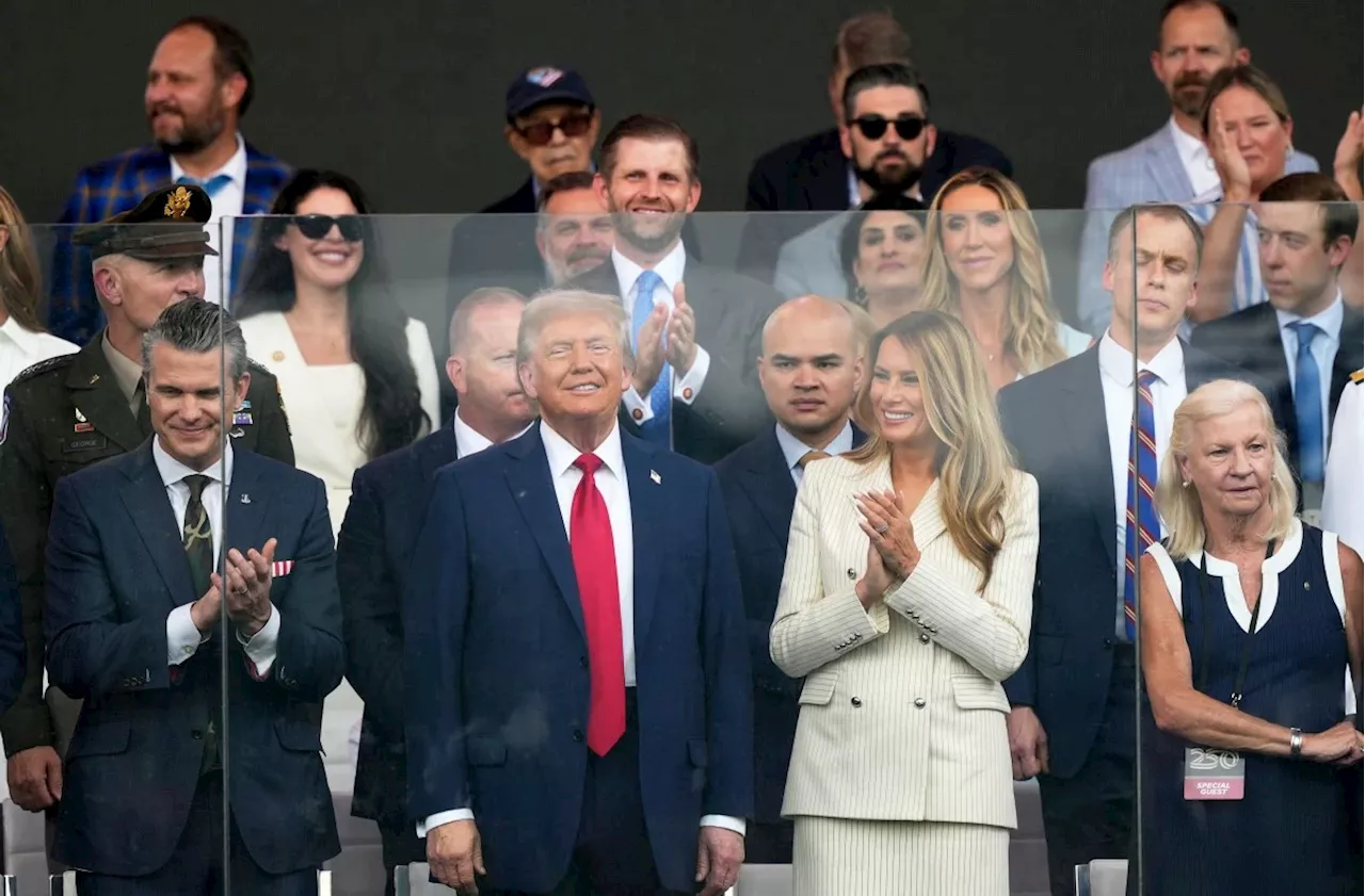 Military parade barrels through nation's capital with tanks, troops and 21-gun salute