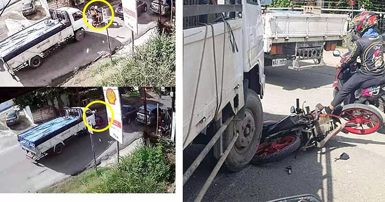 Magtiayon nagmotorsiklo gidaro sa trak, bana patay
