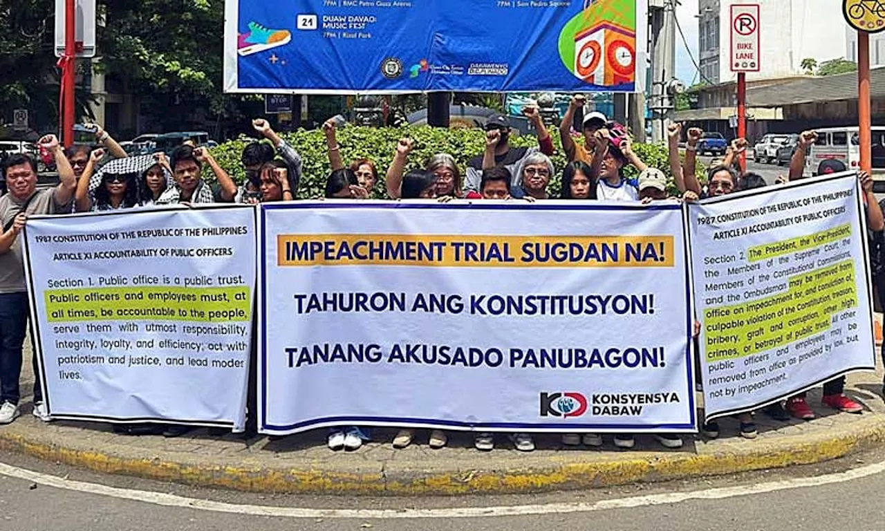 Konsyensya Dabaw urges swift action on VP Sara's impeachment