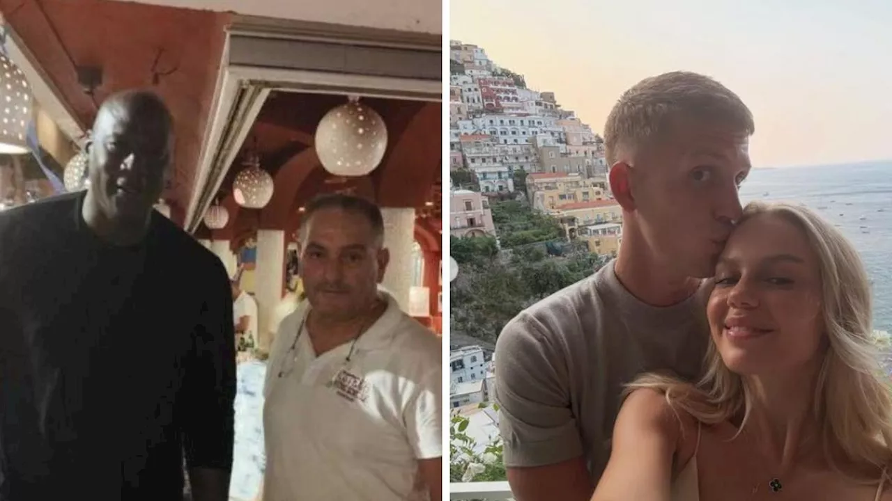 Dani Olmo e Michael Jordan a Positano per le vacanze