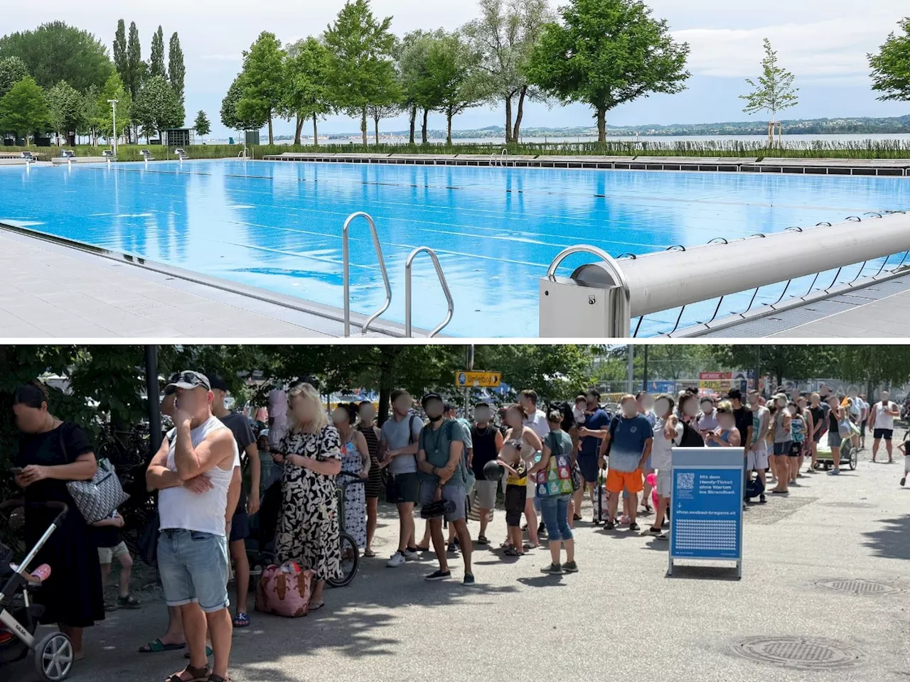 Bregenz: Andrang im Strandbad – schnellerer Einlass mit Online-Ticket