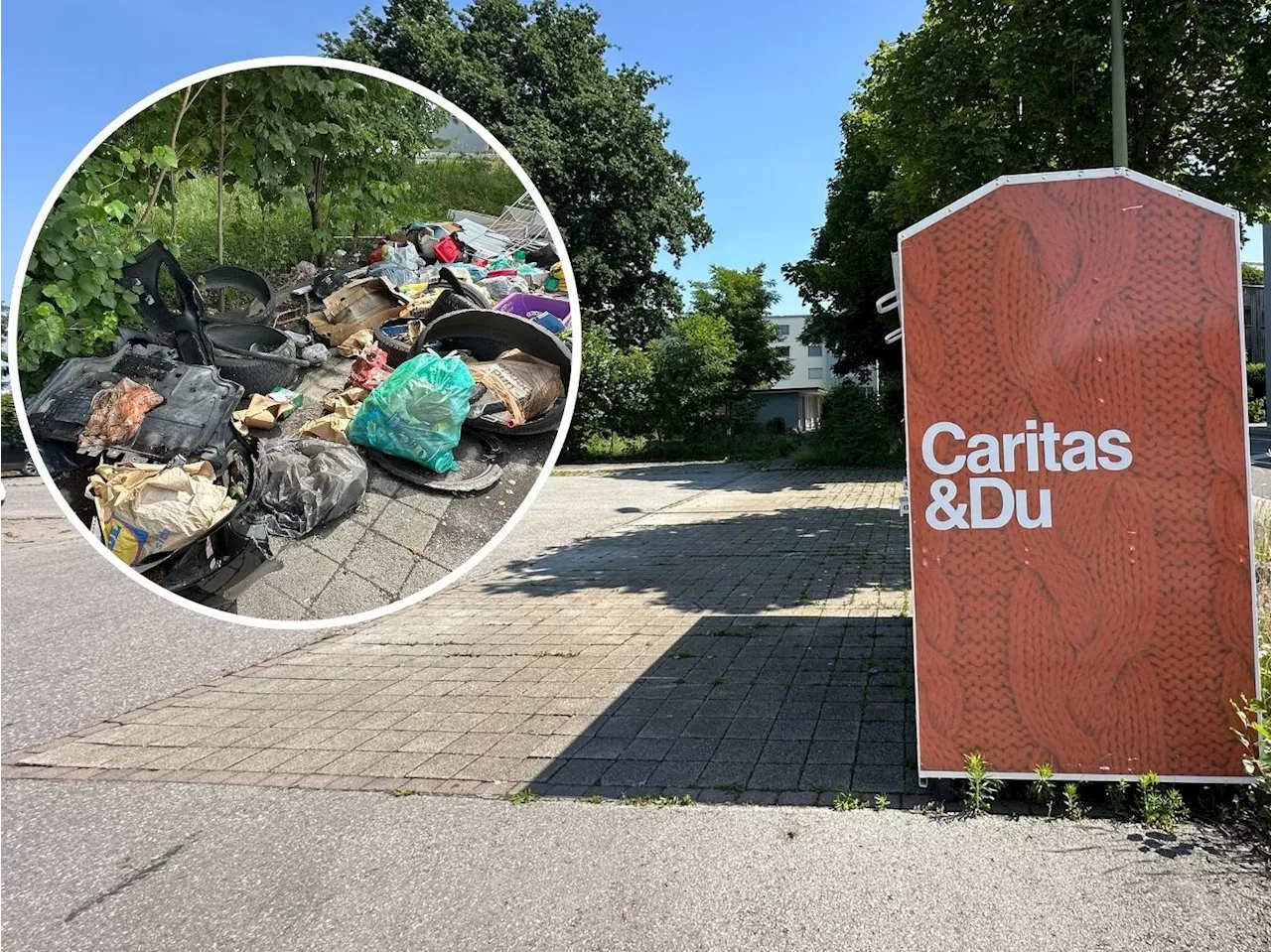 Müllproblem am Rewe-Grundstück? So sieht es jetzt beim Parkplatz in Lustenau aus