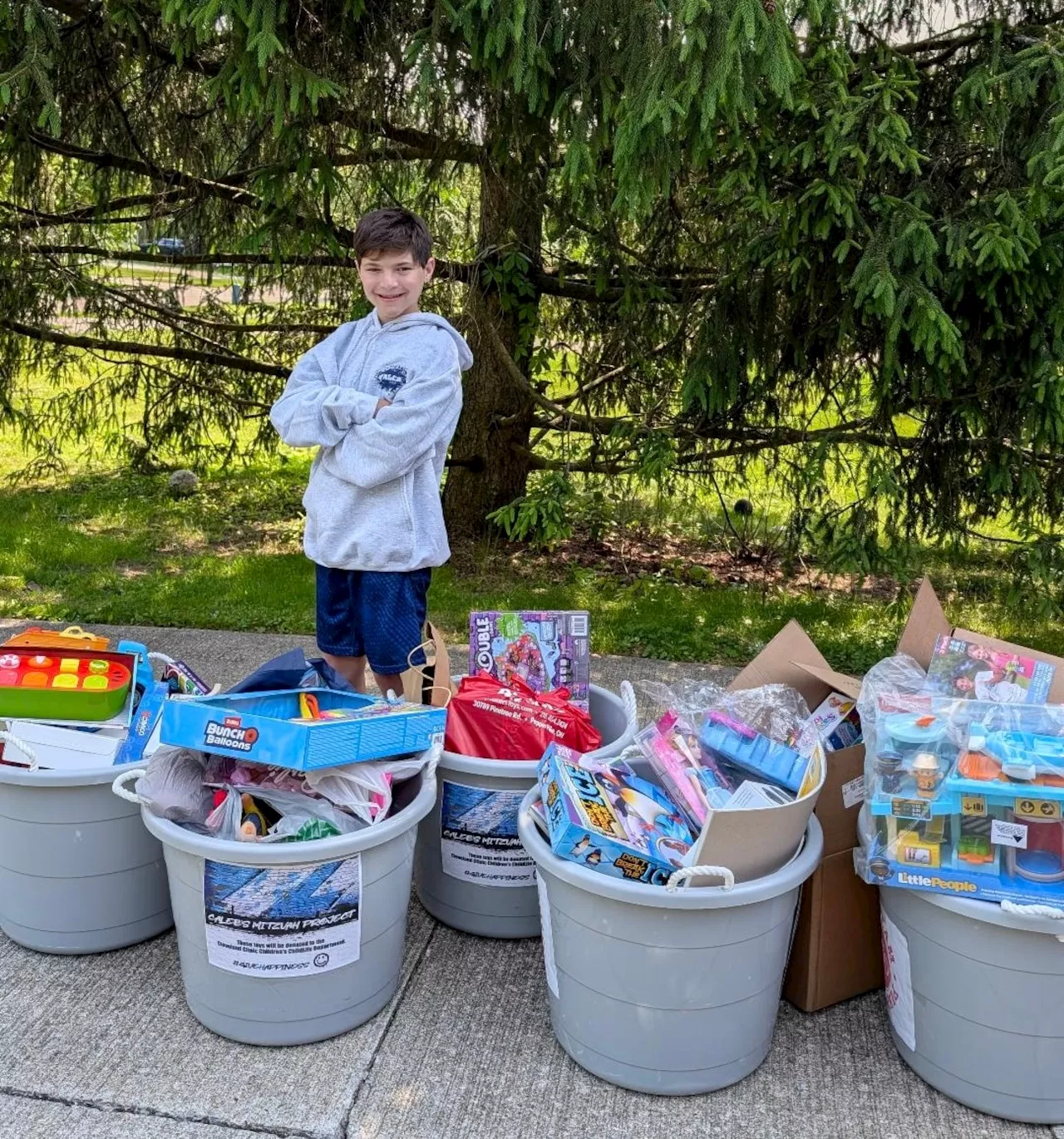 Solon boy’s bar mitzvah project supports Cleveland Clinic’s Child Life department