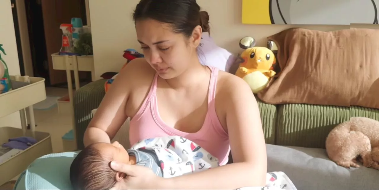 Megan Young cries tears of happiness after giving birth: 'I'm a mom!'
