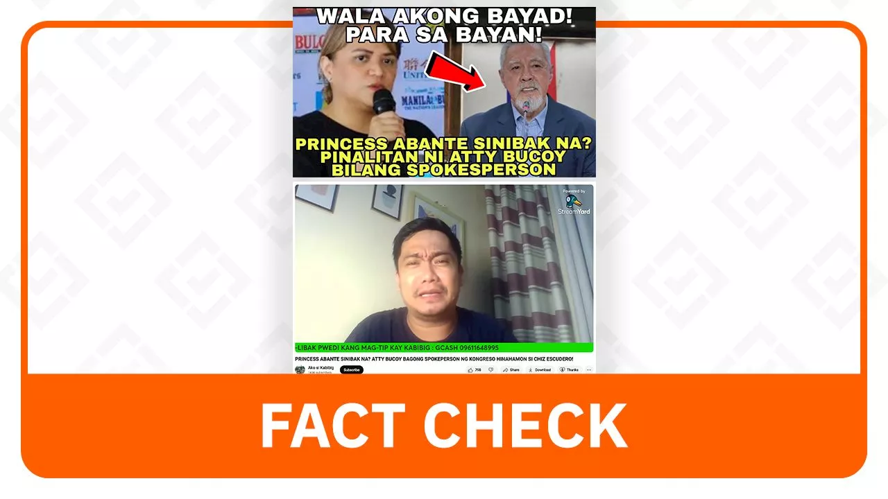 FACT CHECK: Princess Abante not replaced by Antonio Bucoy as House spokesperson