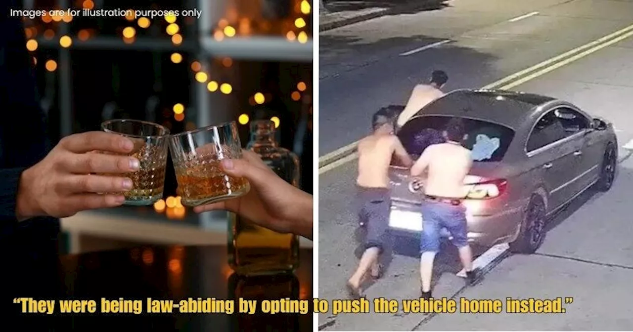 Chinese Men Allegedly Push Car Home to Avoid Drink-Driving, Police Say It’s Still Against the Law