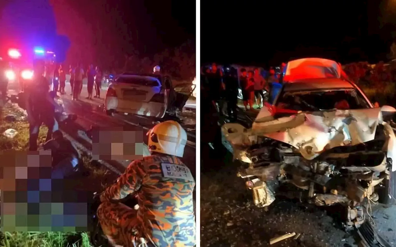 2 dead, 12 injured in 3-vehicle crash in Kelantan