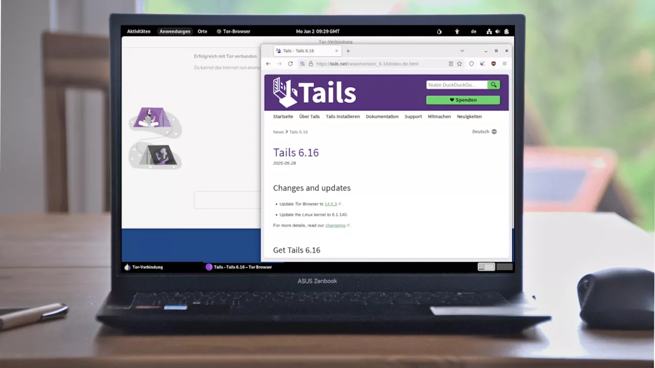 Anonymisierendes Linux: Mini-Softwareupdates in Tails 6.16