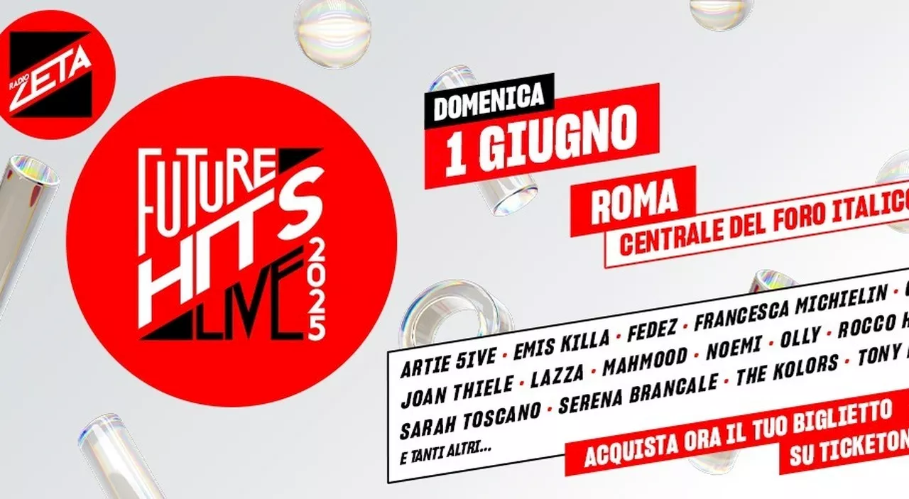 Radio Zeta Future Hits Live, da Olly e Fedez fino a Gaia e Sarah Toscano: gli artisti al maxi concerto al Foro