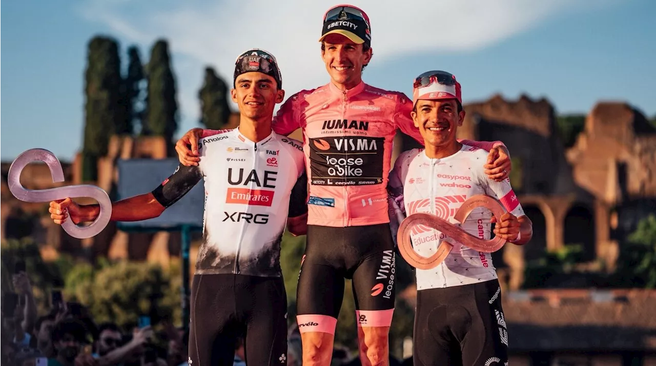 Del Toro hace historia en Italia; sube al podio como segundo clasificado del Giro