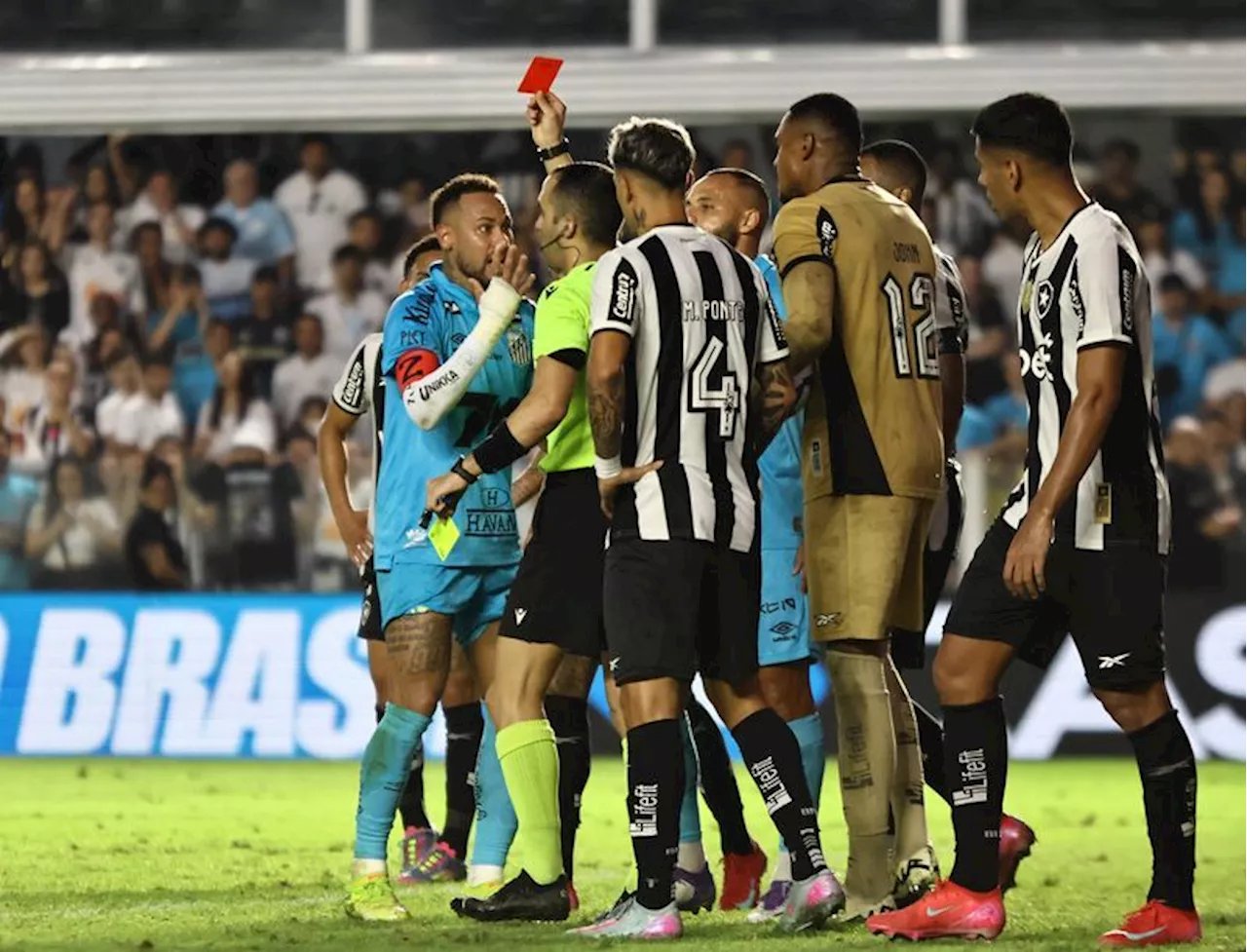 Soccer-'Hand of Neymar' earns Brazilian red card in potential Santos send off