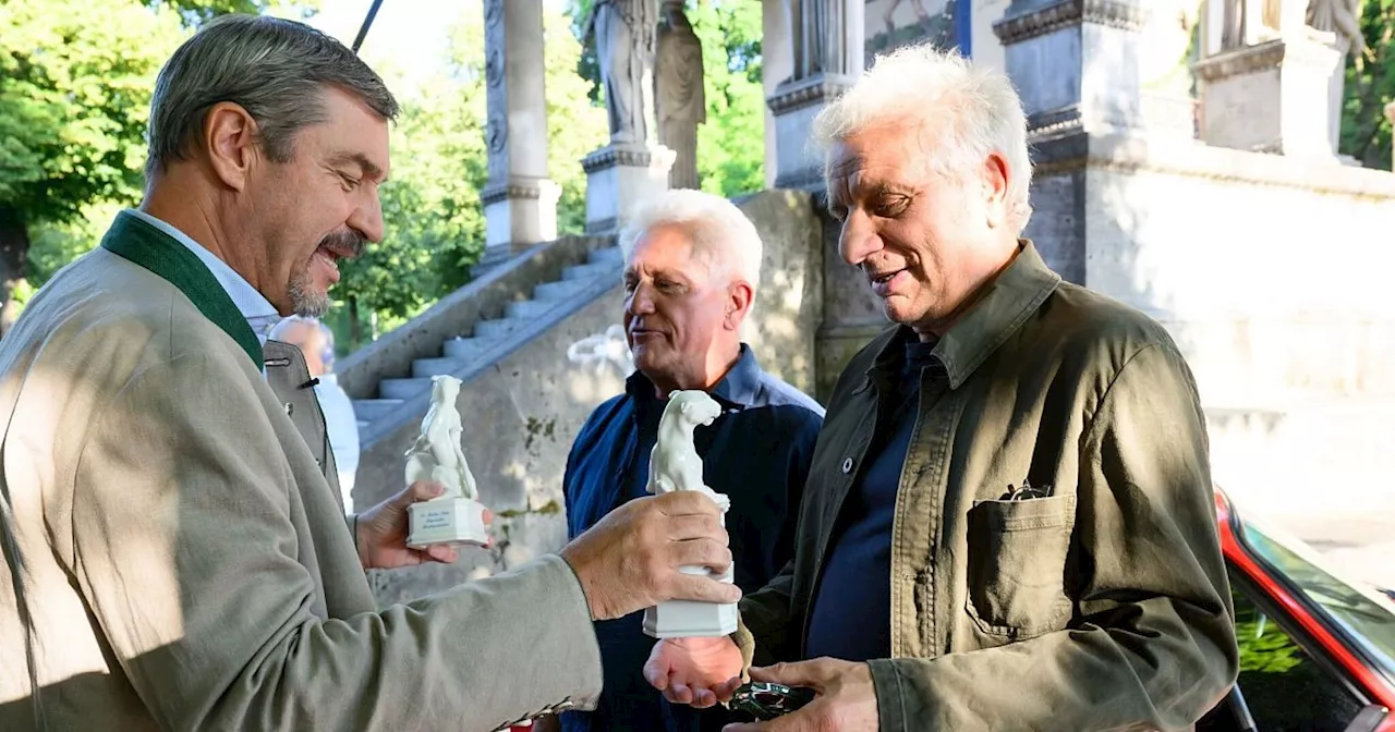 Söder bringt Münchner «Tatort»-Team einen Preis ans Set