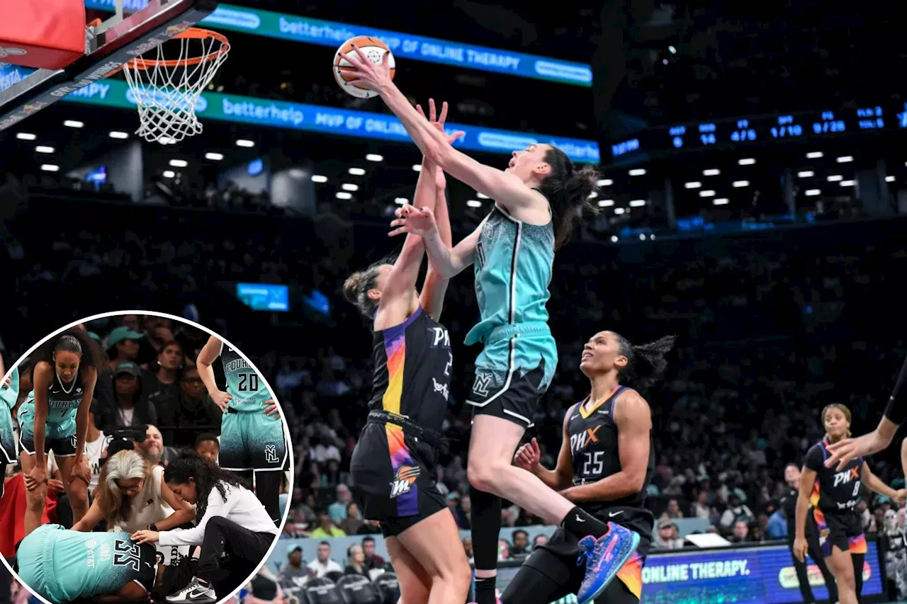 Breanna Stewart's 35 points can't save Liberty in loss to Mercury after Jonquel Jones injury exit