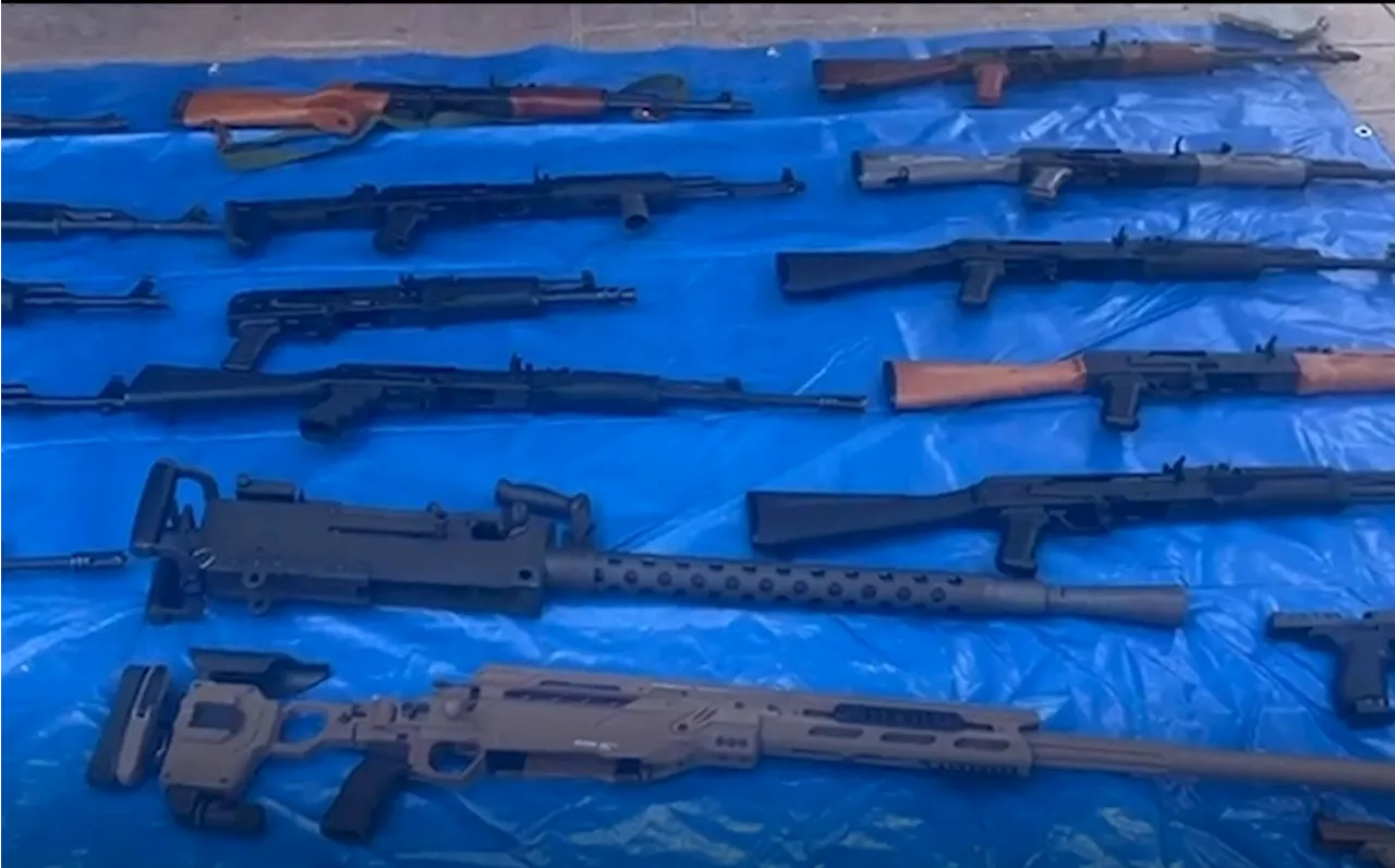 Vinculan a proceso a dos personas detenidas con arsenal en Tamaulipas