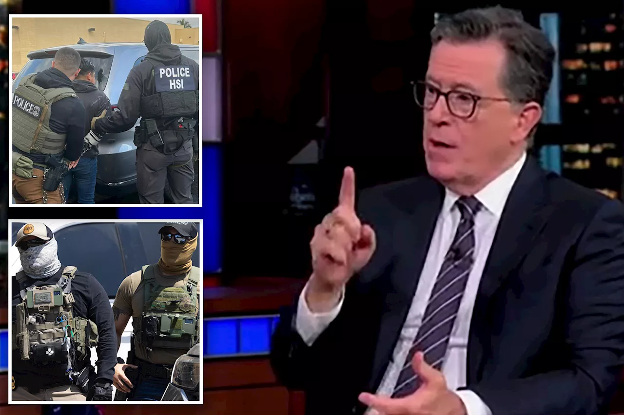 Stephen Colbert floats masked ICE agents possibly getting shot in states with 'Stand Your Ground' laws