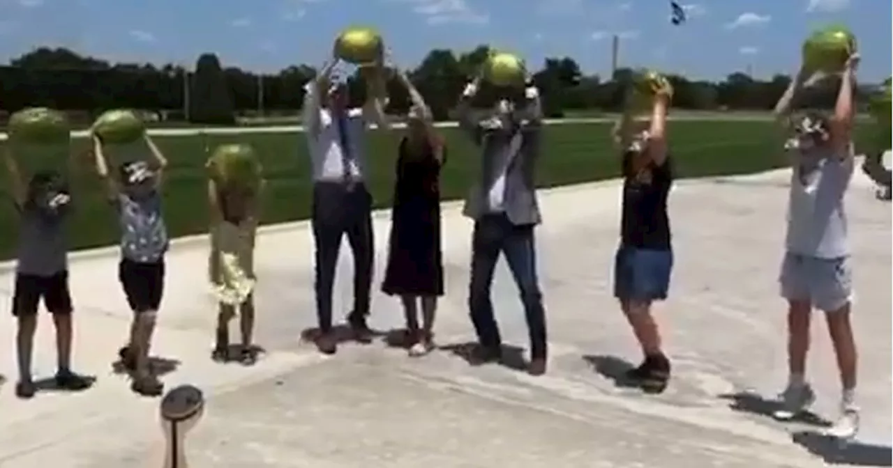 Pete Hegseth Performs Bizarre Fruit Ritual as War Rages in Middle East