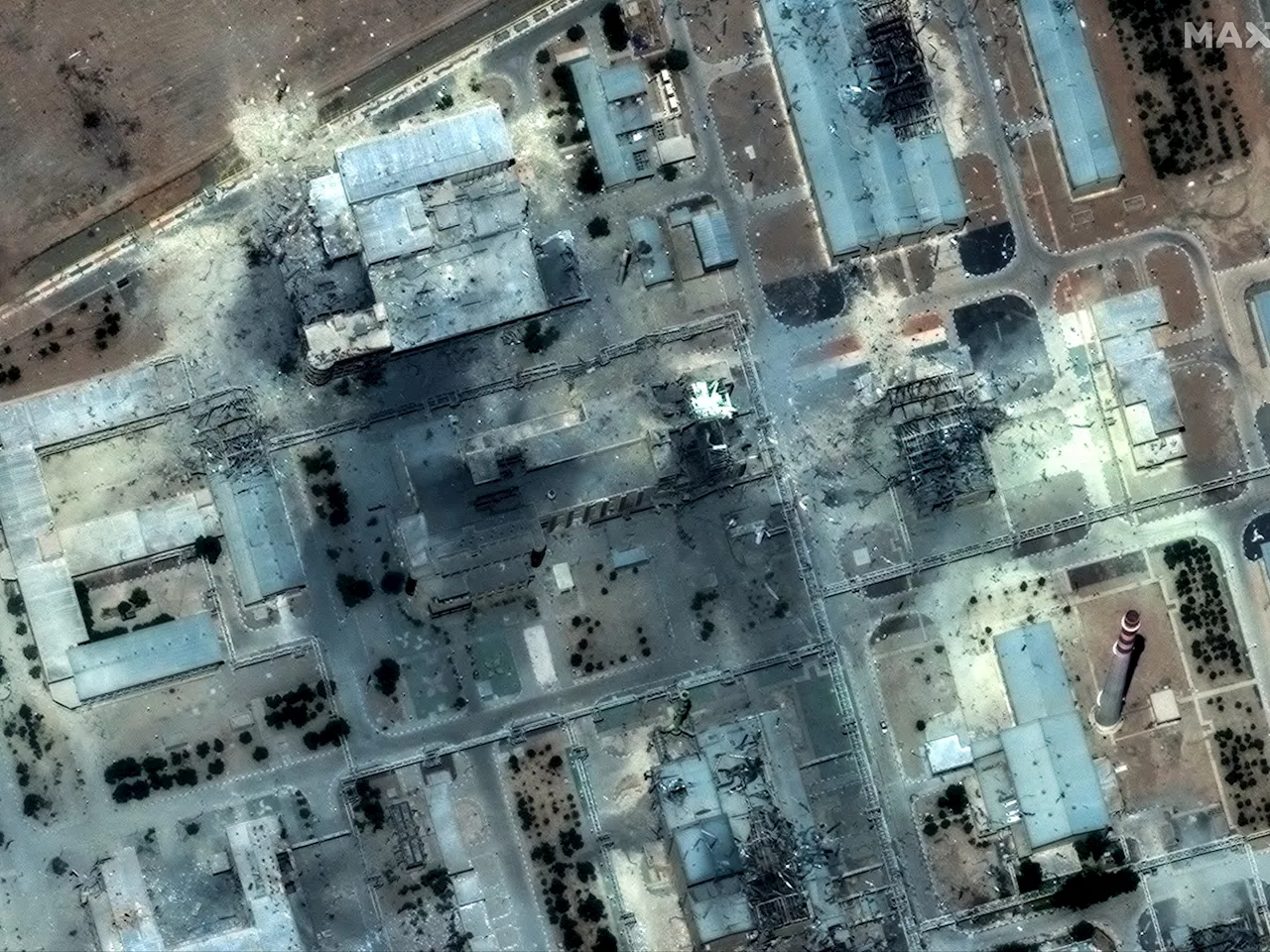 Las imágenes satelitales que muestran el impacto del bombardeo de Estados Unidos sobre objetivos nucleares en Irán