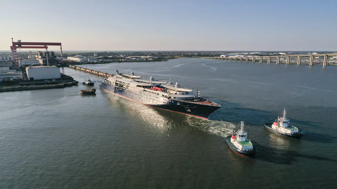France floats out world’s largest sail yacht cruise, to begin voyage in mid 2026
