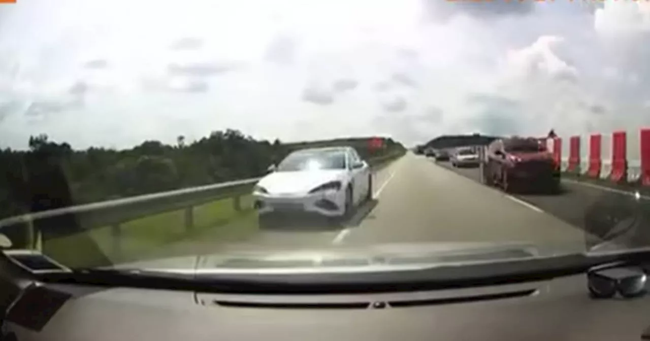 Johor cops probe Singapore-registered car for driving against traffic on expressway
