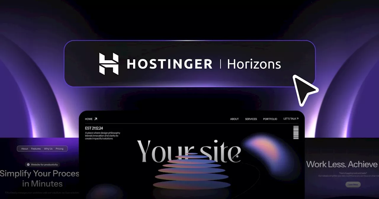 Hosting Horizons AI will build your website for you, no coding required