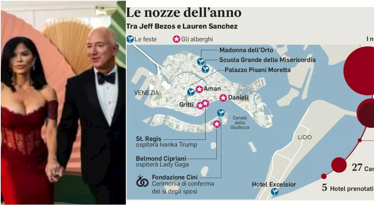 Matrimonio Bezos, chi sono gli ospiti: tra i super-vip spunta anche Bill Gates. A Venezia un centinaio di jet