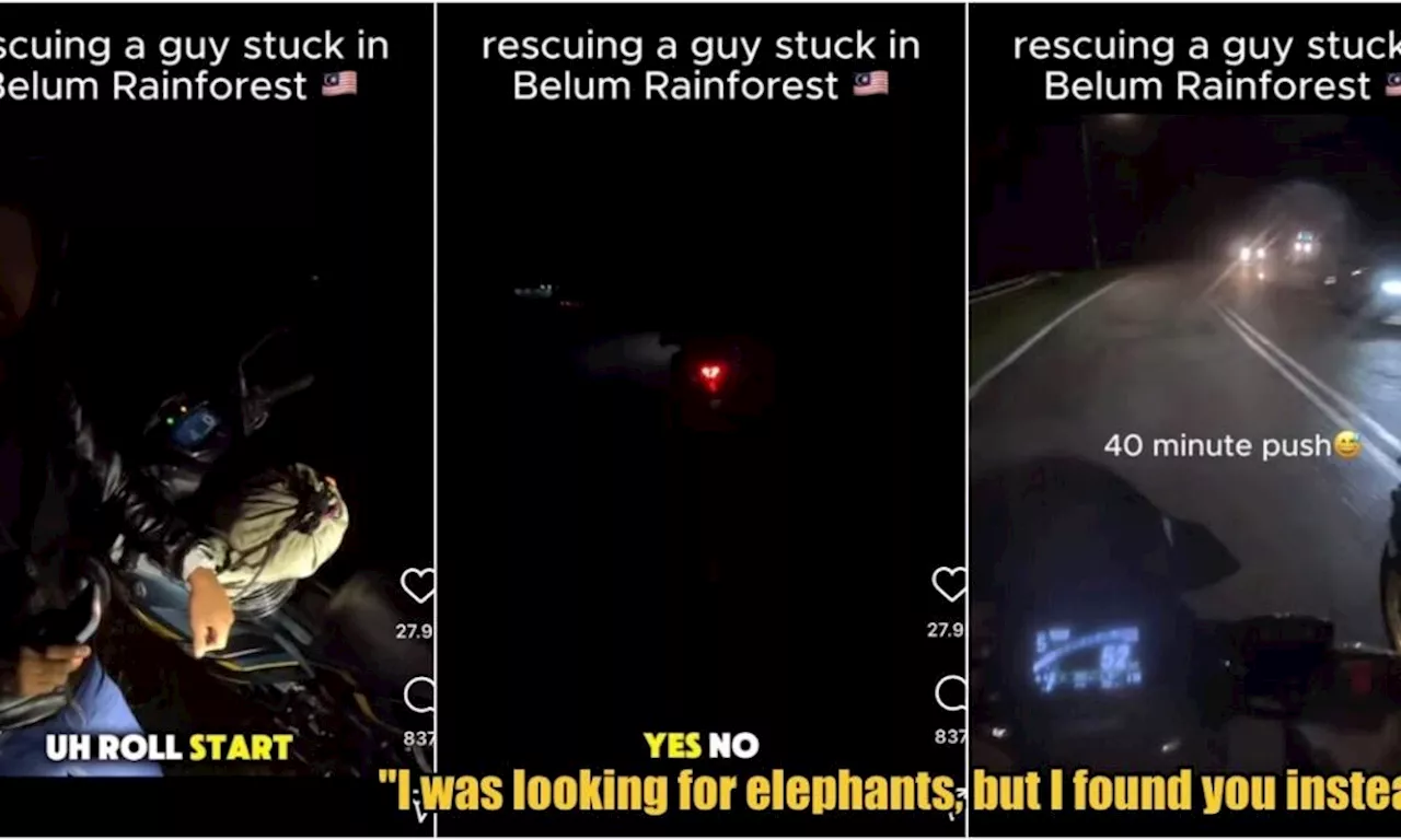  Aussie YouTuber Rescues Stranded M'sian Rider in Pitch-Dark Forest in Perak