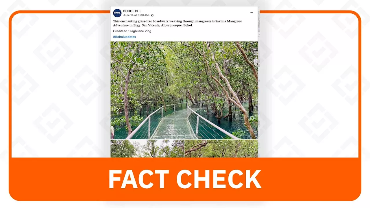 FACT CHECK: Photos show mangrove reserve boardwalk in Australia, not in Bohol