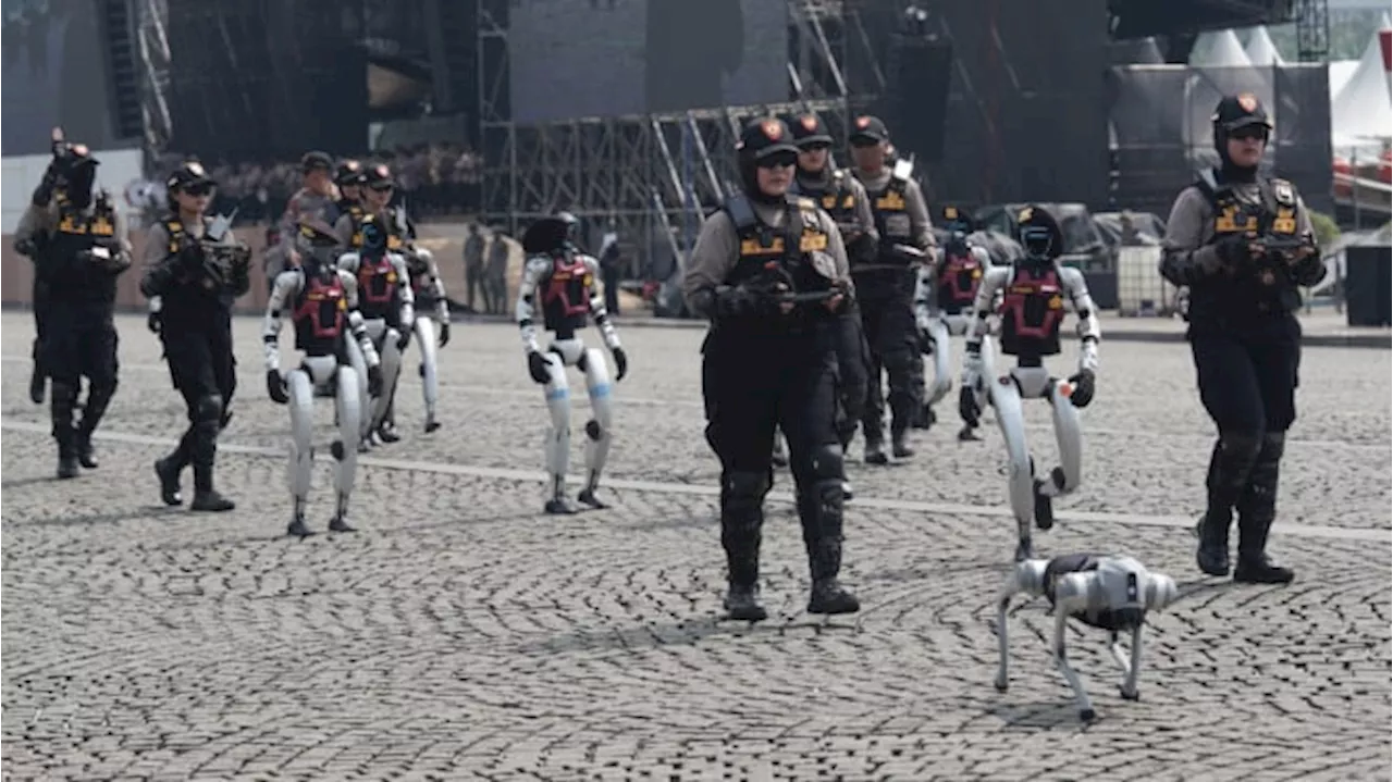 Penampakan Robot Humanoid hingga Dog yang Ikut Meriahkan Peringatan Hari Bhayangkara ke-79