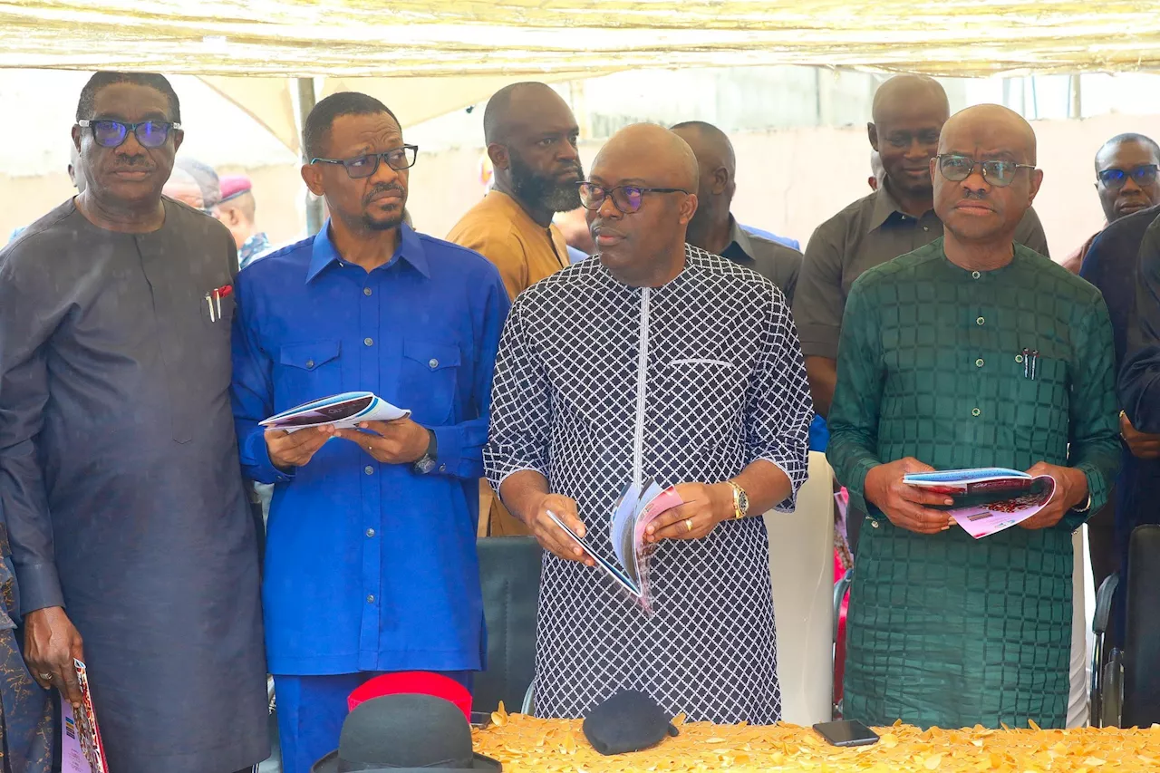 PHOTOS: Wike, Fubara attend burial ceremony in Port Harcourt