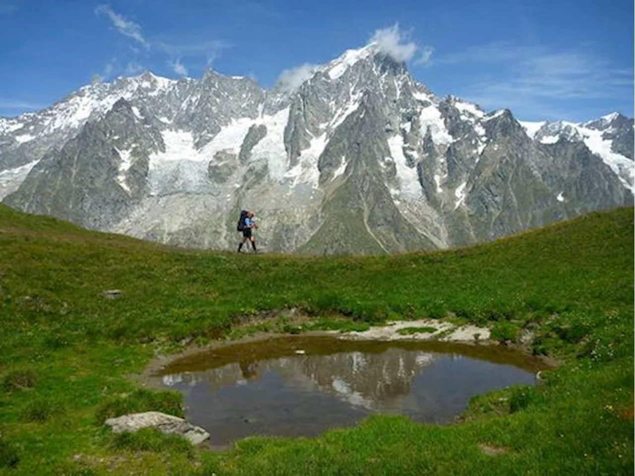 Värmeböljan orsakar plusgrader på Mont Blanc