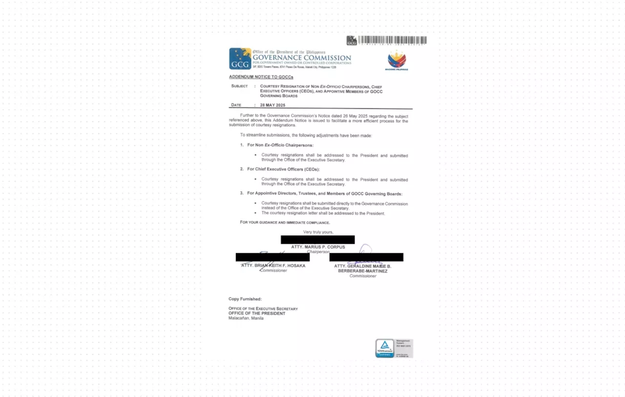 Over 200 GOCC executives submit courtesy resignations—GCG report