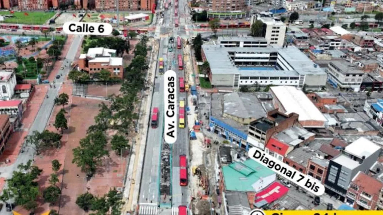 Metro de Bogotá: cierran carriles en nuevo tramo de la Caracas; las opciones para ingresar y salir de San Victorino