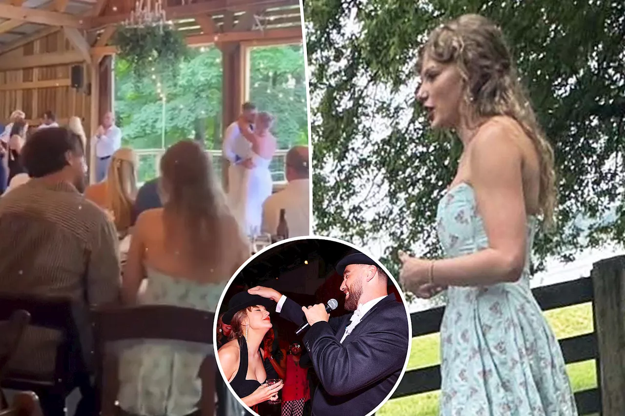 Taylor Swift and Travis Kelce spotted at his cousin's Nashville wedding