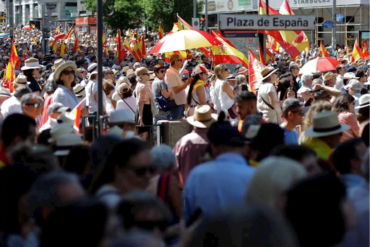 Tens of thousands join anti-government protest in Madrid