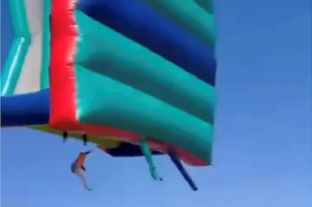 Jumping castle goes flying in Krugersdorp