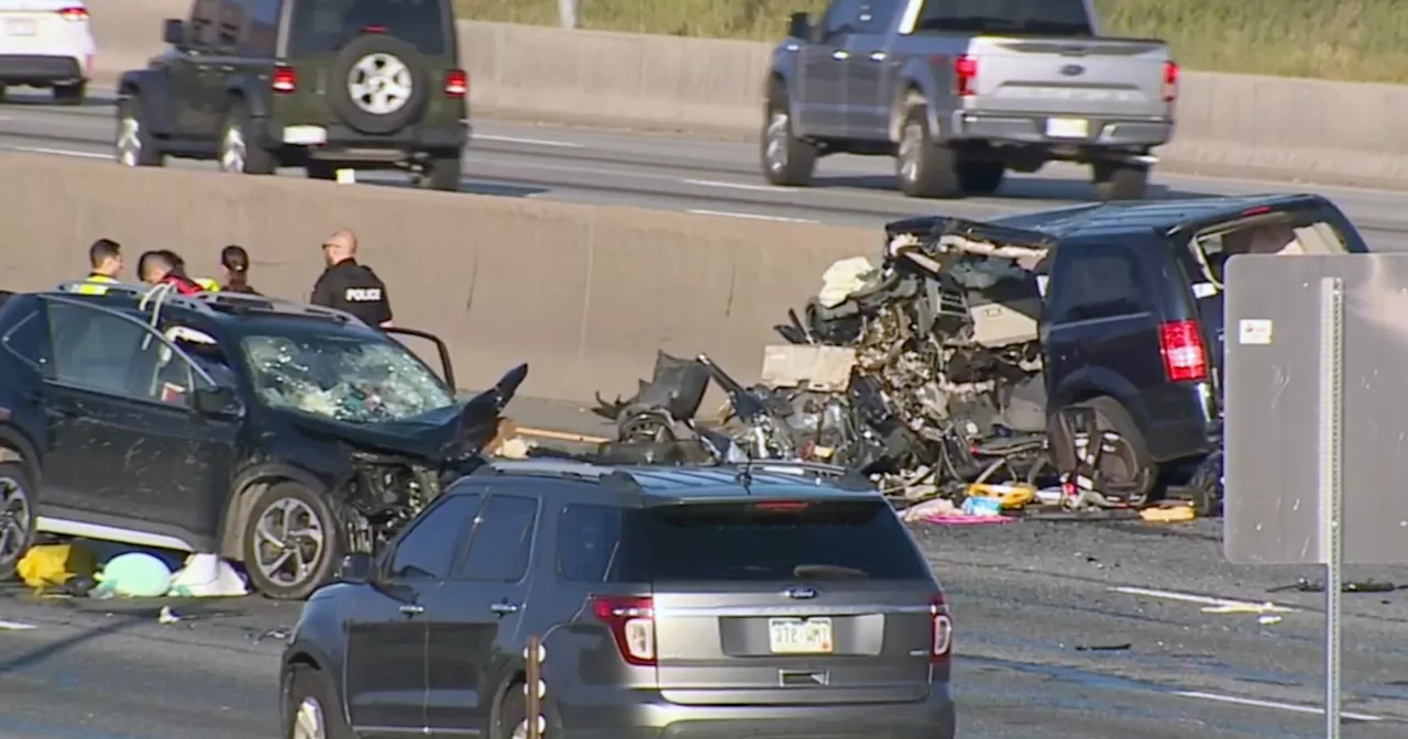 Wrong-way driver killed in crash with oncoming vehicle on NB I-25 in Denver; 4 injured