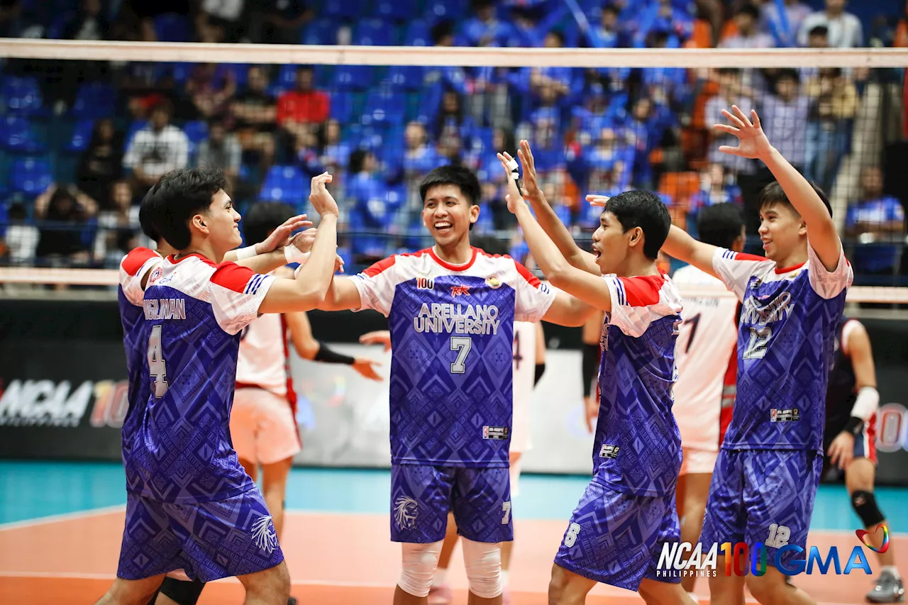 Arellano escapes Letran in Game 1, nears first NCAA men’s volleyball crown
