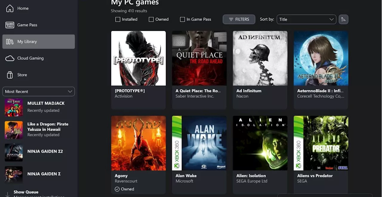 Xbox console games are suddenly showing up inside the Xbox PC app