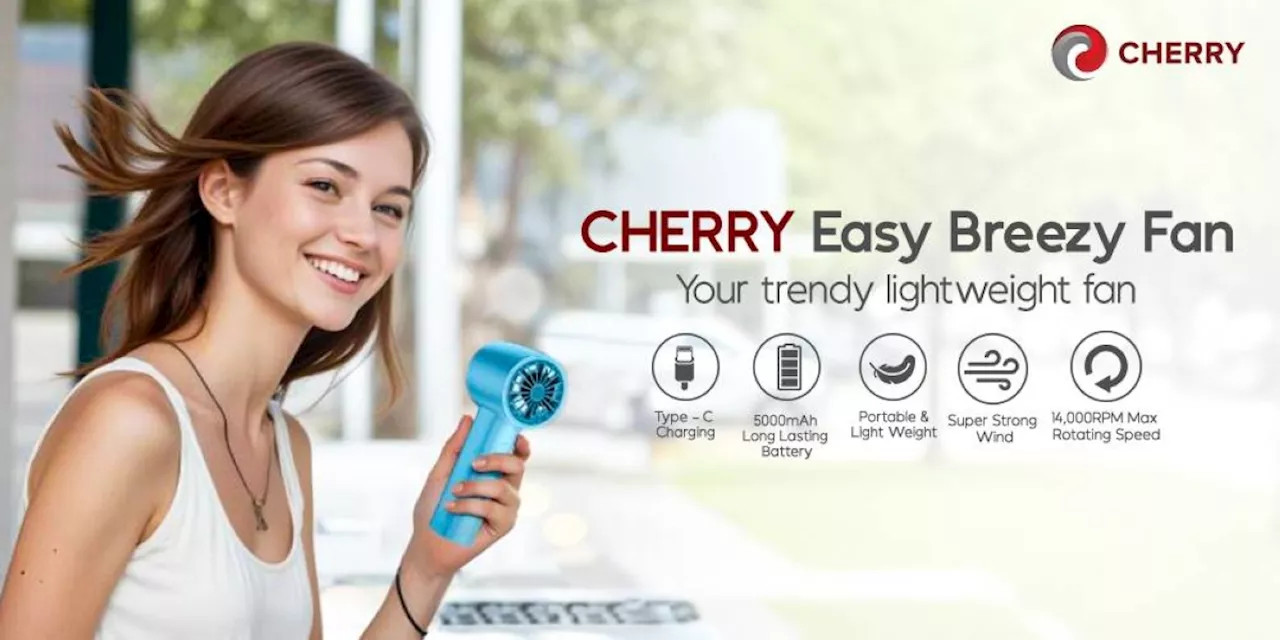 Breeze through summer in style with Cherry Easy Breezy Fan