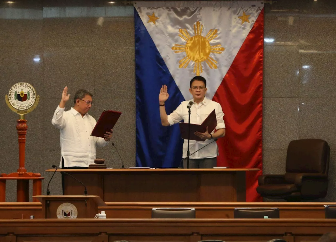 Escudero takes oath as presiding officer for VP Sara's impeachment trial