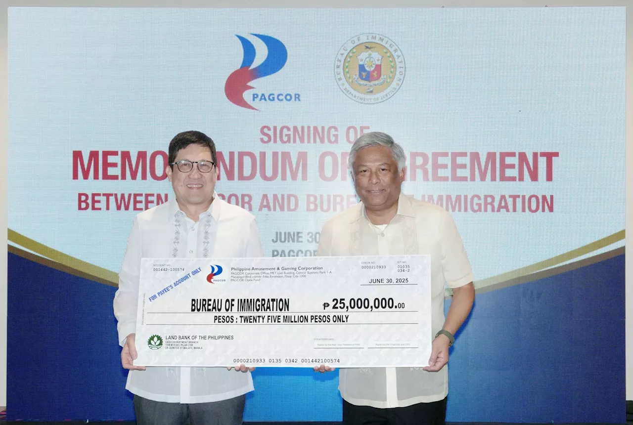 PAGCOR grants P50 million to help Bureau of Immigration repatriate POGO workers