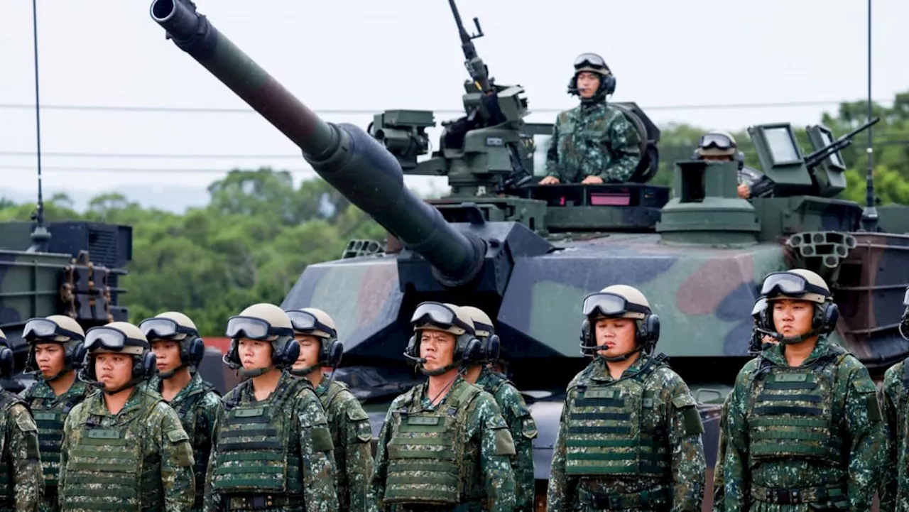 Taiwan shows off new US tanks as annual war games intensify