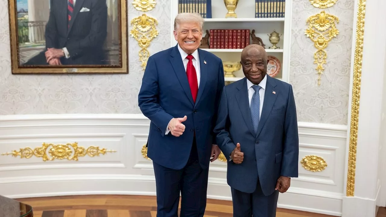 Cringe moment: Trump asks Liberian president where he learned English