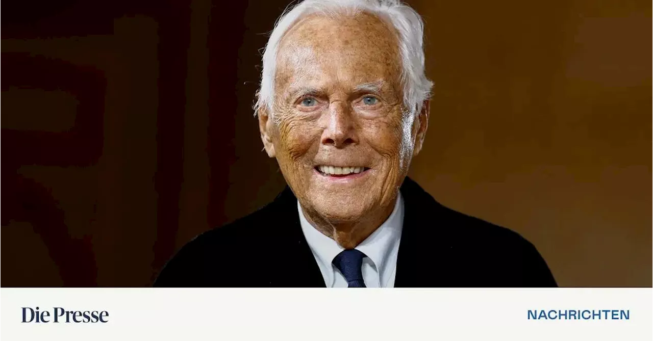 Giorgio Armani meldet sich nach Krankheit zurück