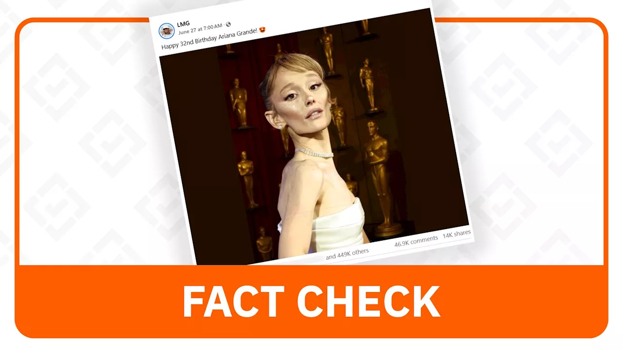 FACT CHECK: Viral photo of Ariana Grande is AI-manipulated