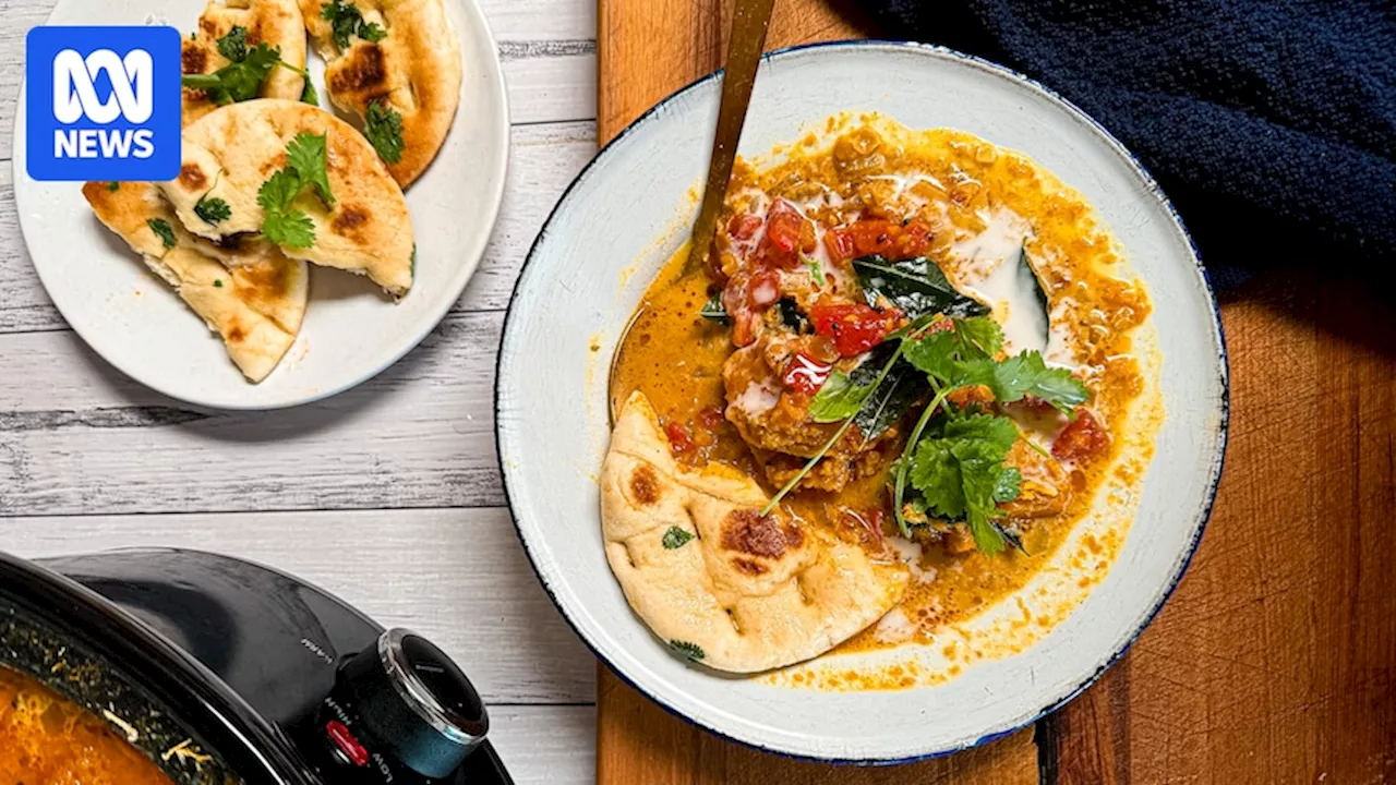 Come home to this slow-cooker curry with pumpkin, lentils and coconut