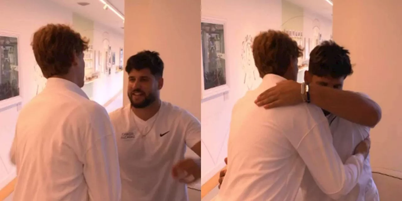 Sinner e il rapporto speciale con Alcaraz: l'abbraccio con Alvaro, il fratello di Carlos